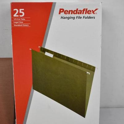 2 Expanding Legal Size Folders & Legal Hanging File Folders - New, $45 Retail