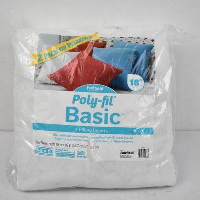 Set of 2 Poly-Fil Basic Pillow Forms: 18