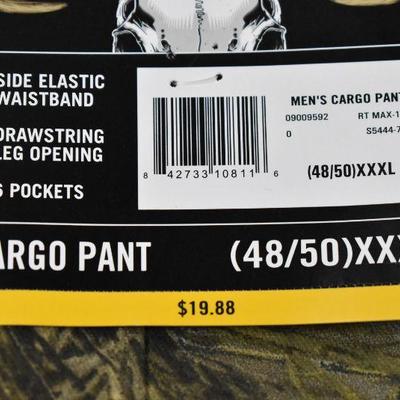 Realtree Men's Cargo Pant, Realtree Max, XXXL 48/50 - New