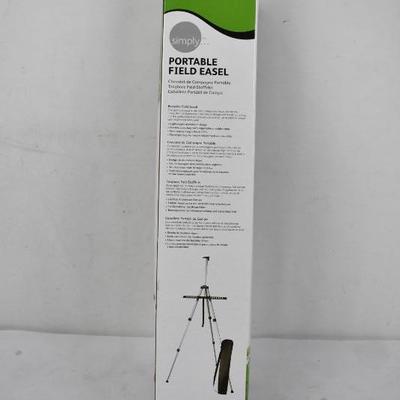 Portable Field Easel, Adjustable Aluminum Easel with Carry Bag - New