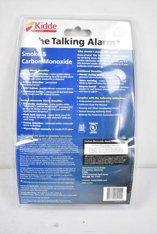 Nighthawk Combination Smoke/CO Alarm w/Voice/Alarm Warning by Kidde New