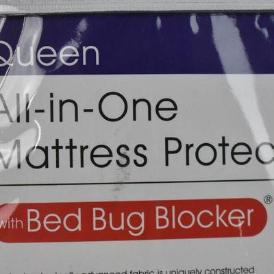 Queen Size Mattress Protector: Original Bed Bug Blocker Zippered- New