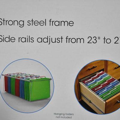 Avery 3-Ring Binder, White 1/2" & Smead Hanging Folder Frames, Letter Size - New