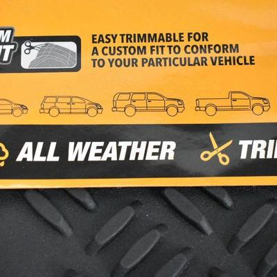 Super Duty Rubber Floor Mats for Car/SUV/Van: All Weather, Heavy Duty- New
