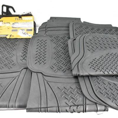 Super Duty Rubber Floor Mats for Car/SUV/Van: All Weather, Heavy Duty- New