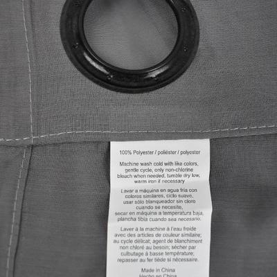 Light Filtering Sheer Curtain Panel, Gray, Grommeted. 52x84" - New, No Packaging