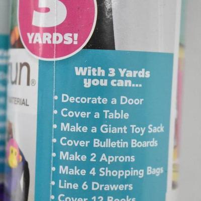 Oly-Fun Multi-Purpose Material. 30"x3 Yds: Jelly Purple & Hot Fudge Brown - New