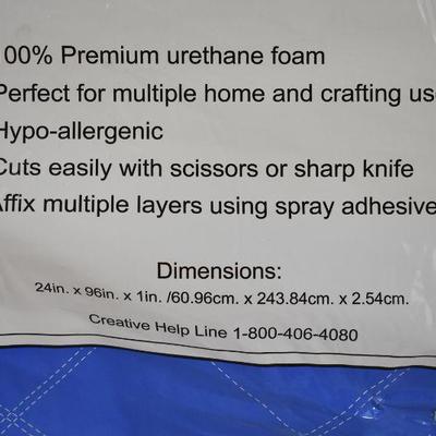 Morning Glory Foam Sheet, 96"L x 24"W x 1"H - New