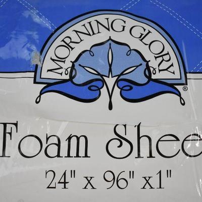 Morning Glory Foam Sheet, 96"L x 24"W x 1"H - New