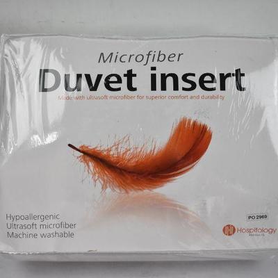Duvet Insert, Full/Double, Microfiber Goose Down Alternative - New, $40 Retail