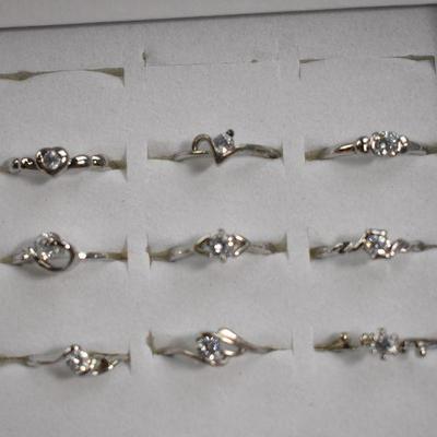 Costume Jewelry Rings: Size 5, Qty 9, All Different - New