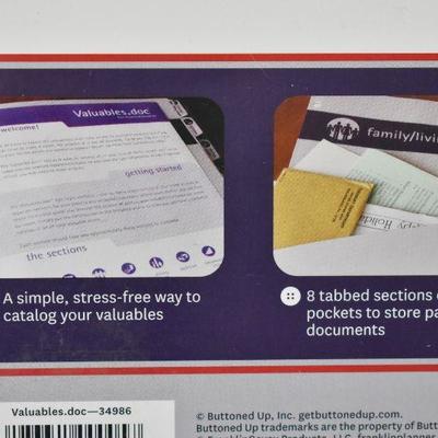 Valuables.doc Red Binder for Cataloging and Keeping Track of Valuables - New