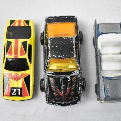 13 Piece Vintage Toy Cars Collection: 10 Hot Wheels (1974-2002) & More