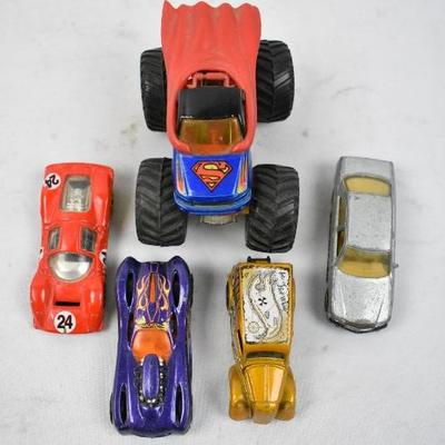 12 Piece Vintage Toy Car Collection: 5 Hot Wheels (1981-2003) & More
