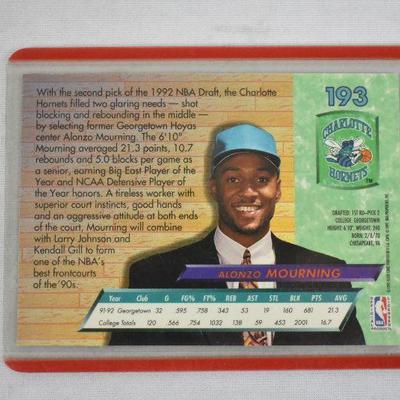 Alonzo Mourning Rookie Card Charlotte Hornets '92-'93 Fleer Ultra