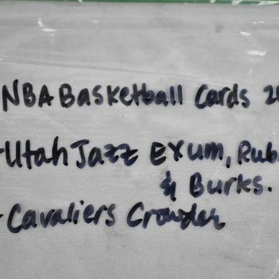 4 NBA Basketball Cards 2017: Utah Jazz Exum, Rubio & Burks, Cavaliers Crowder