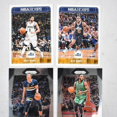 4 NBA Basketball Cards 2017: Utah Jazz Exum, Rubio & Burks, Cavaliers Crowder