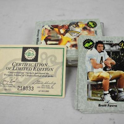 50 Football Cards, 1991 Premiere Classic Edition Open Set - Complete