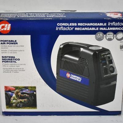 Campbell Hausfeld 12V Rechargeable Inflator & Power Supply - SEE DESCRIPTION
