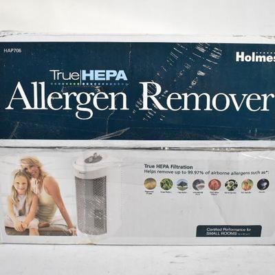 Holmes Allergen Remover Air Purifier Mini-Tower w/ True HEPA Filter, Three Speed