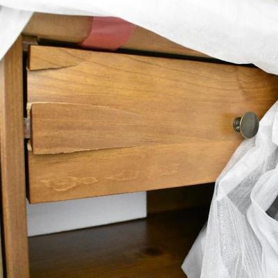 Manor Park MCM Solid Wood Nightstand - Damaged Drawer Front, $129 Retail