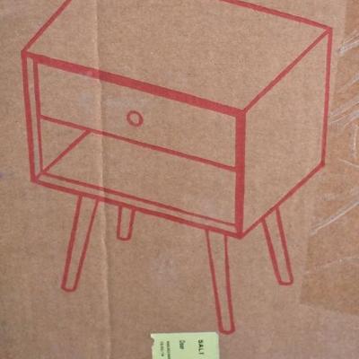 Manor Park MCM Solid Wood Nightstand - Damaged Drawer Front, $129 Retail