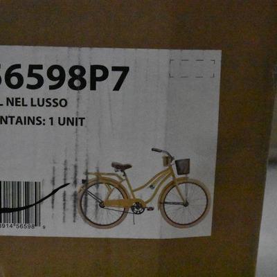 Huffy Bike: Women's Beach Cruiser, Yellow - Dented Fender
