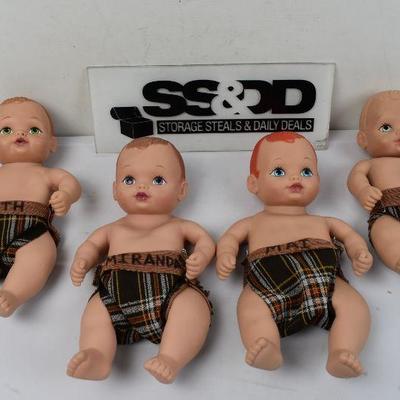 4 Water Baby Dolls by Lauer - Vintage 1990