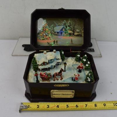 Merry Christmas Music Box w/ Lights, Dashing Through the Snow - SEE DESCRIPTION