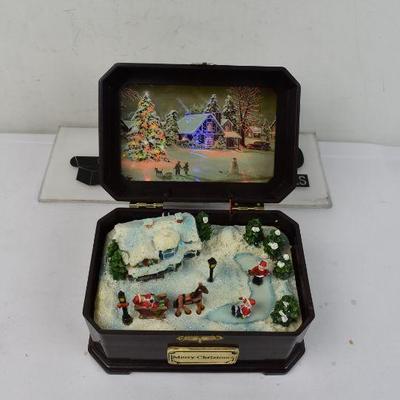 Merry Christmas Music Box w/ Lights, Dashing Through the Snow - SEE DESCRIPTION