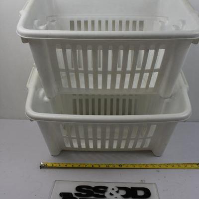 2x Stackable Storage Bins