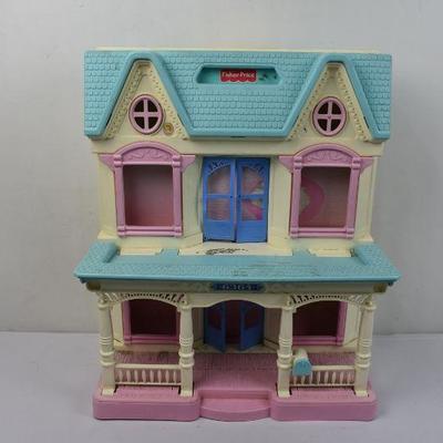 Vintage Folding Doll House, Plastic, Extends to 39" x 23" x 19"