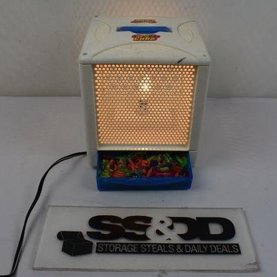 Lite-Brite Cube with Two Drawers Full of Colorful Pegs - Tested, Works