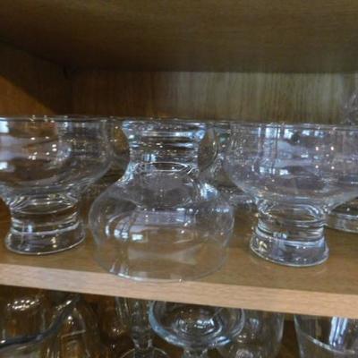 1 of 3:  Cabinet One of Clear Glass and Crystal