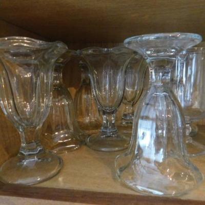 1 of 3:  Cabinet One of Clear Glass and Crystal