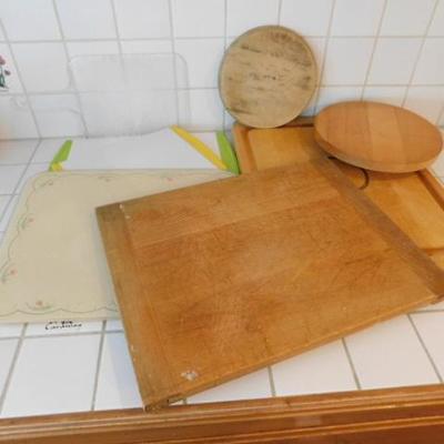 Collection of Wood and Tempered Glass Cutting Boards
