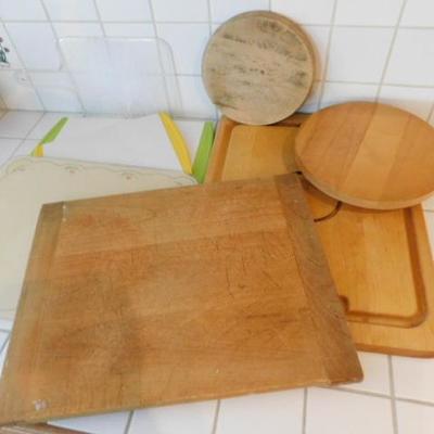 Collection of Wood and Tempered Glass Cutting Boards