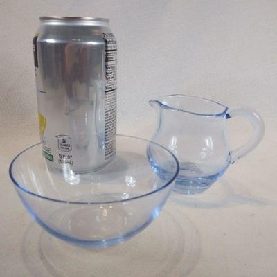 Pale Blue Sugar and Creamer