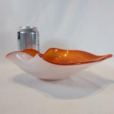 Art Glass Orange Bowl