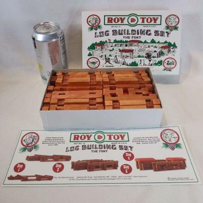 Vintage Log Building Set
