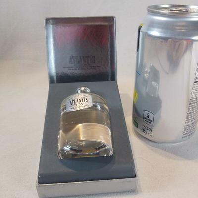 Heavy Glass & Silver Paperweight