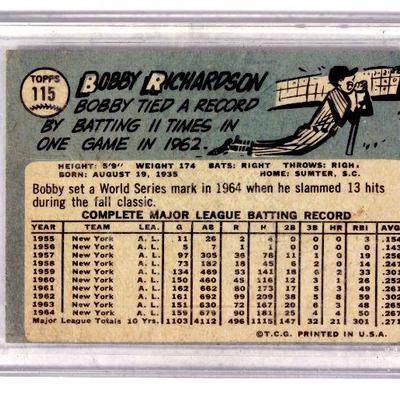 1965 Topps #115 BOBBY RICHARDSON Baseball Card