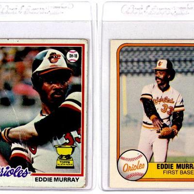 EDDIE MURRAY Baseball Cards Set 1978 Topps #36 + 1981 Topps #184