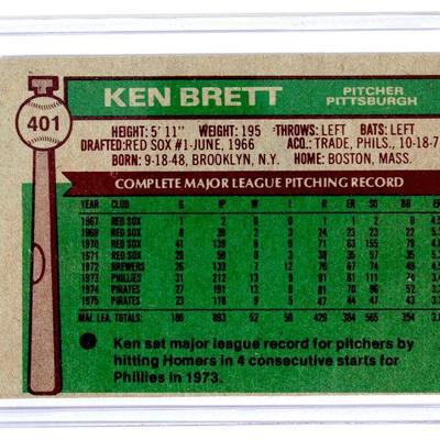 1976 Topps #401 KEN BRETT Baseball Card - Pirates Pittsburgh