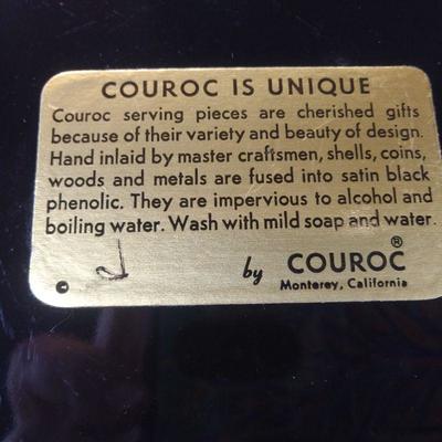Vintage Couroc Roadrunner Tray
