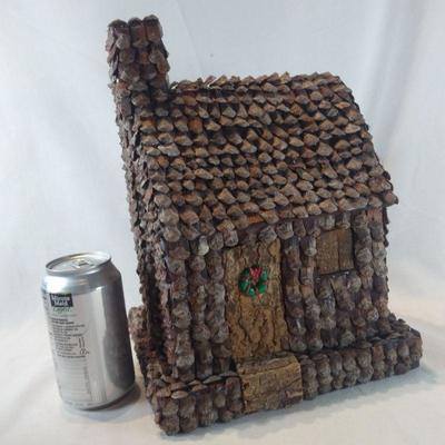 Folk Art Pinecone Cabin
