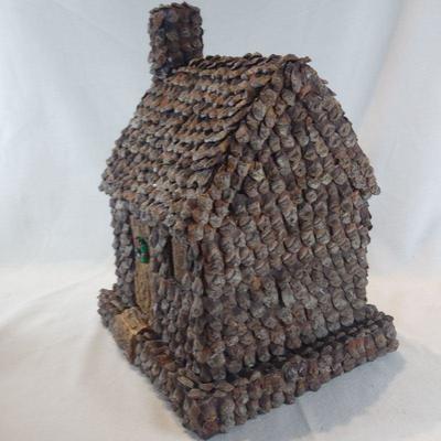Folk Art Pinecone Cabin