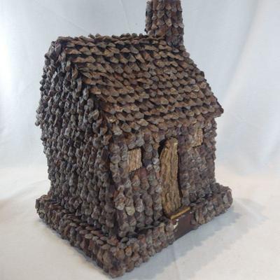 Folk Art Pinecone Cabin