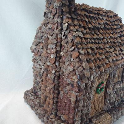 Folk Art Pinecone Cabin