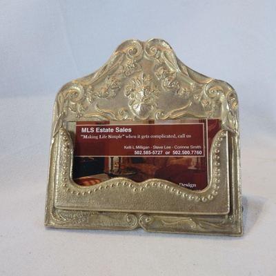 Fancy Brass Business Card Holder